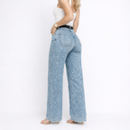 Alina Serrano | High-Waist Straight Jeans Vintage Blue