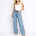 Alina Serrano | High-Waist Straight Jeans Vintage Blue