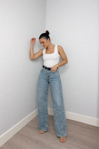 Alina Serrano | High-Waist Straight Jeans Vintage Blue