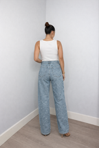Alina Serrano | High-Waist Straight Jeans Vintage Blue