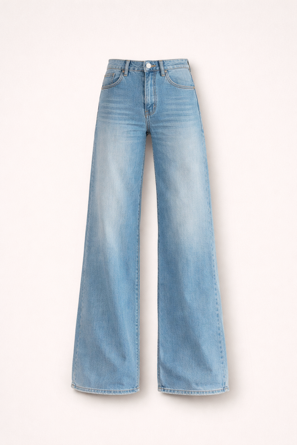 Amélie Porter | Denim broek met hoge taille en wijde pijp