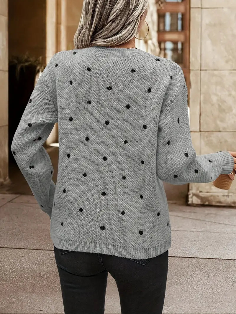Amélie Rossetti | Polkadot Knit Pullover Chic