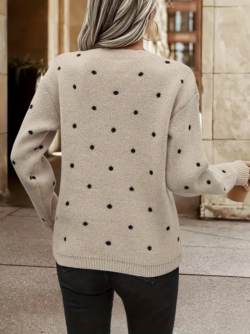 Amélie Rossetti | Polkadot Knit Pullover Chic