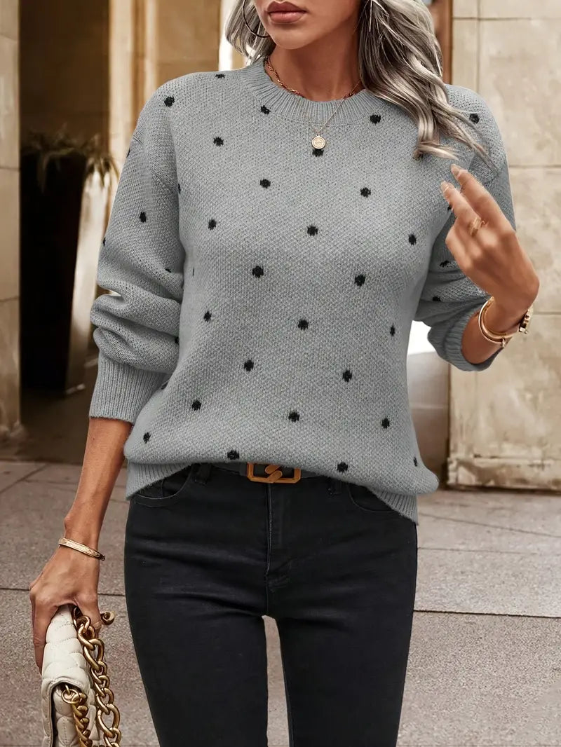 Amélie Rossetti | Polkadot Knit Pullover Chic