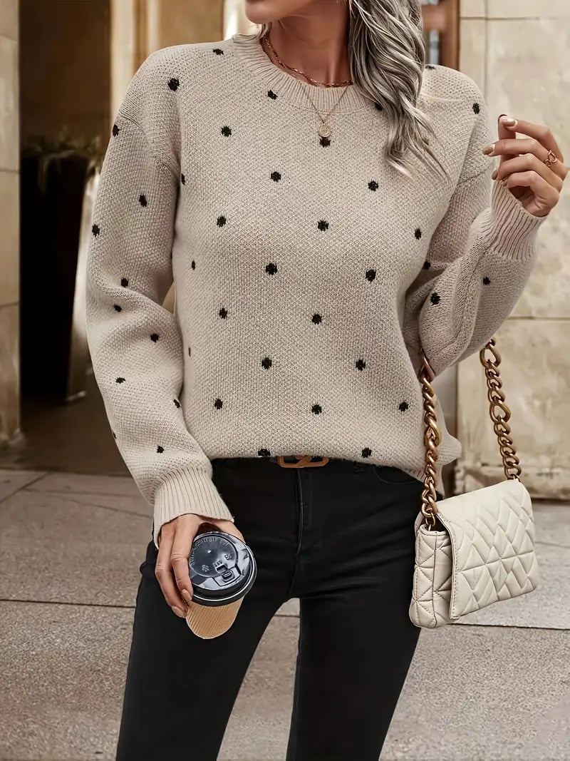 Amélie Rossetti | Polkadot Knit Pullover Chic