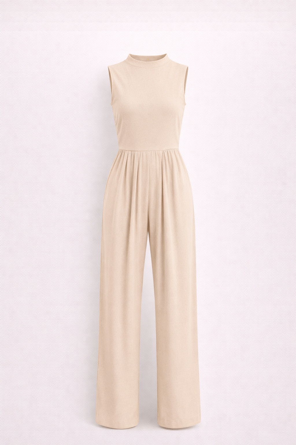 Amal Verdan | Minimal High Neck Wide Leg Jumpsuit