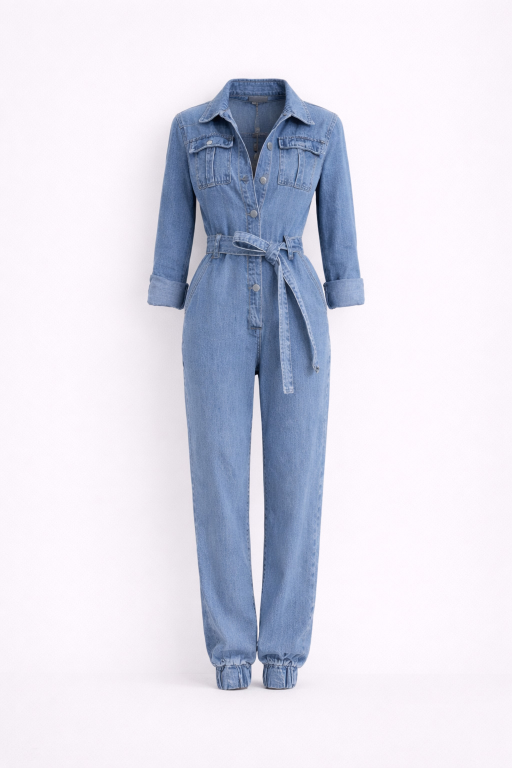 Amara Vale | Tailored Denim Utility Jumpsuit