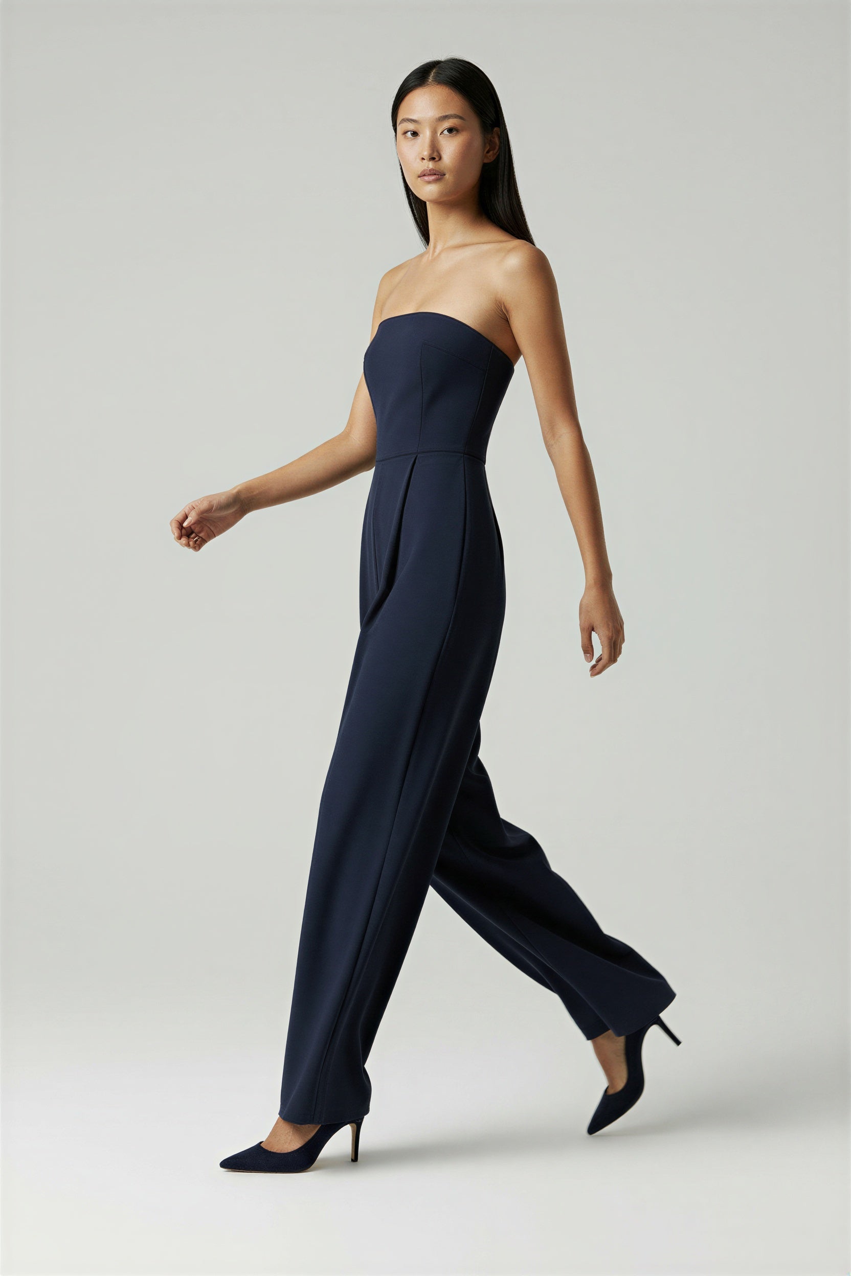 Cindy Avond | Strapless Satijnlook Jumpsuit