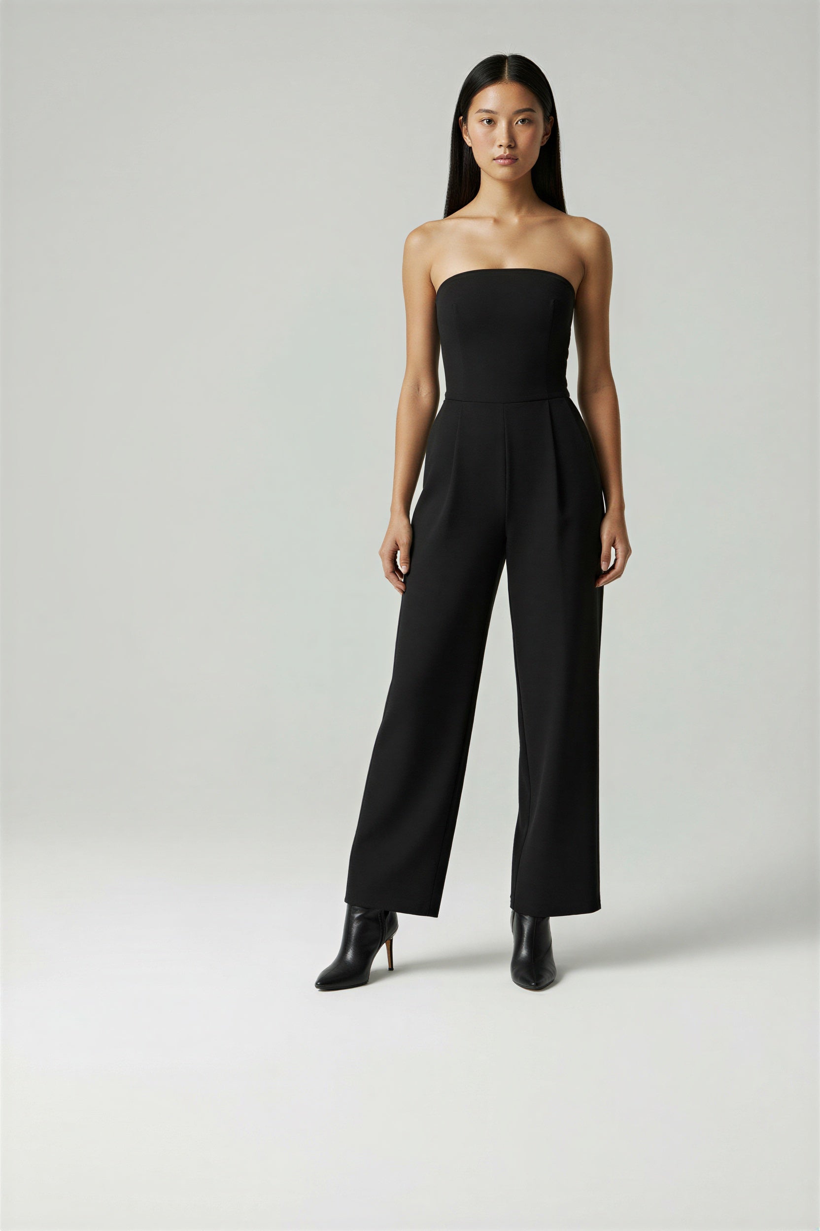 Cindy Avond | Strapless Satijnlook Jumpsuit