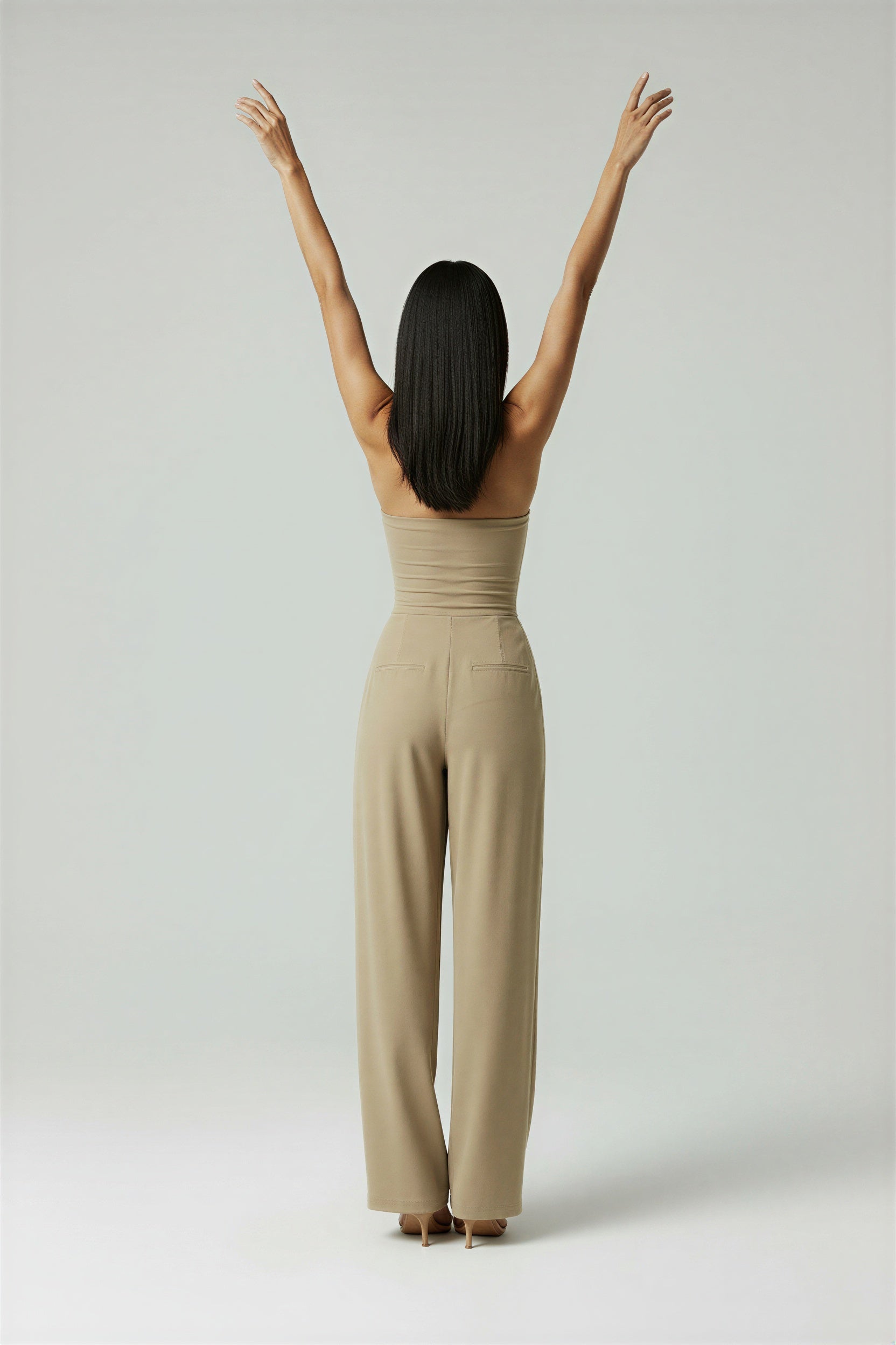 Cindy Avond | Strapless Satijnlook Jumpsuit