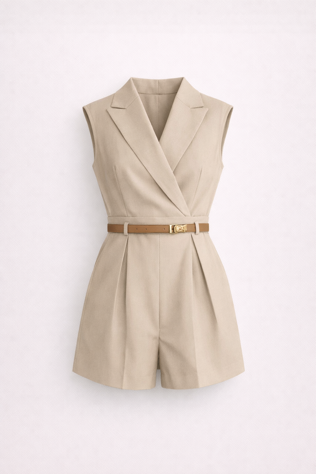 Nadia Bellini | Tailored V-Neck Playsuit