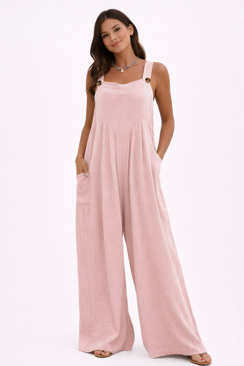 Noor Amani | Relaxed Wide Leg Summer Jumpsuit